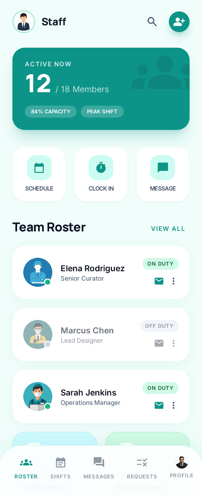 Staff management app